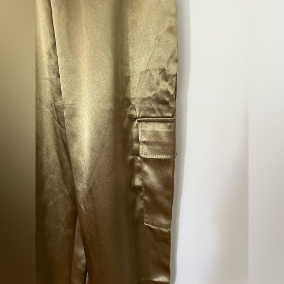 New! Gorgeous Green Pant 4 pockets Sz S cargo jogger with elasticized waist - Picture 6 of 13